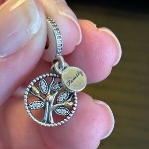 Authentic Pandora Two-Tone Family Tree Dangle Charm